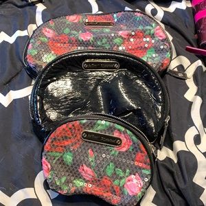 Betsey Johnson nesting cosmetics bags